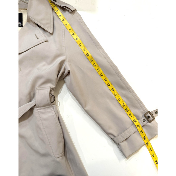 Vintage Harbormaster Trench Coat Mens Large Belted Made in USA John Weitz 80s - Picture 13 of 14
